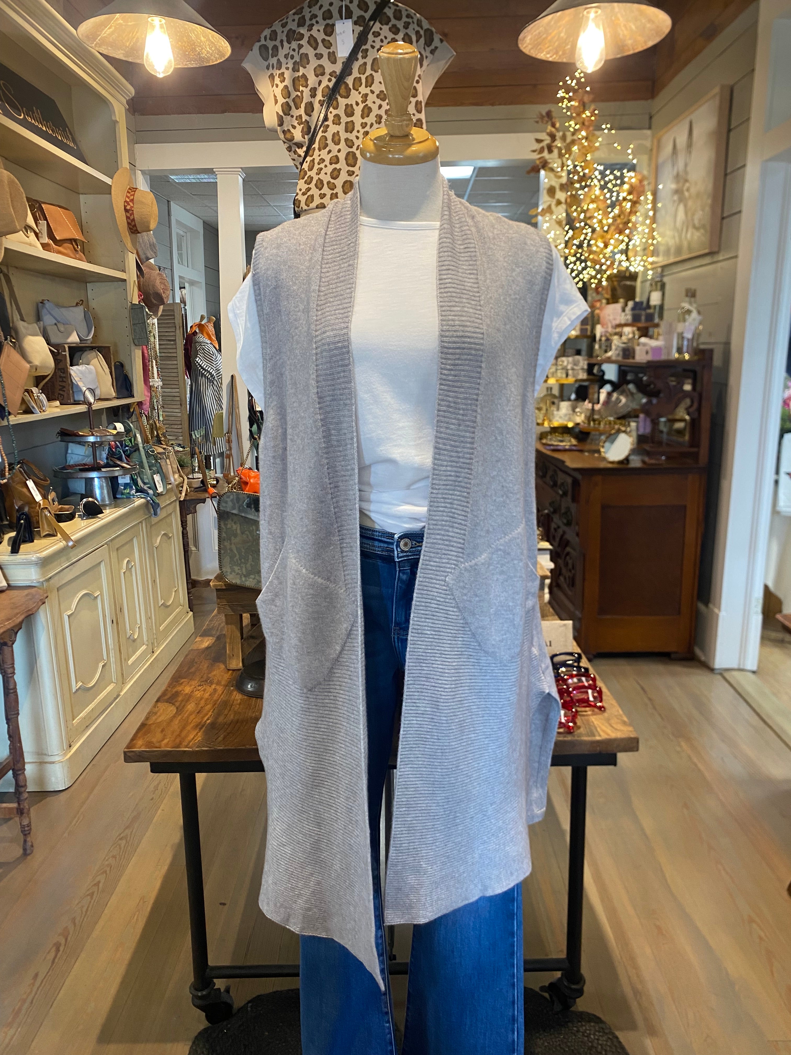 Contrast Vest with Pockets