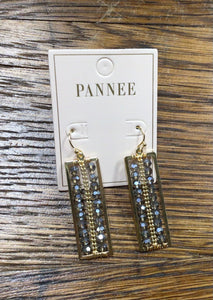 Rectangle Woven Smoke Earrings