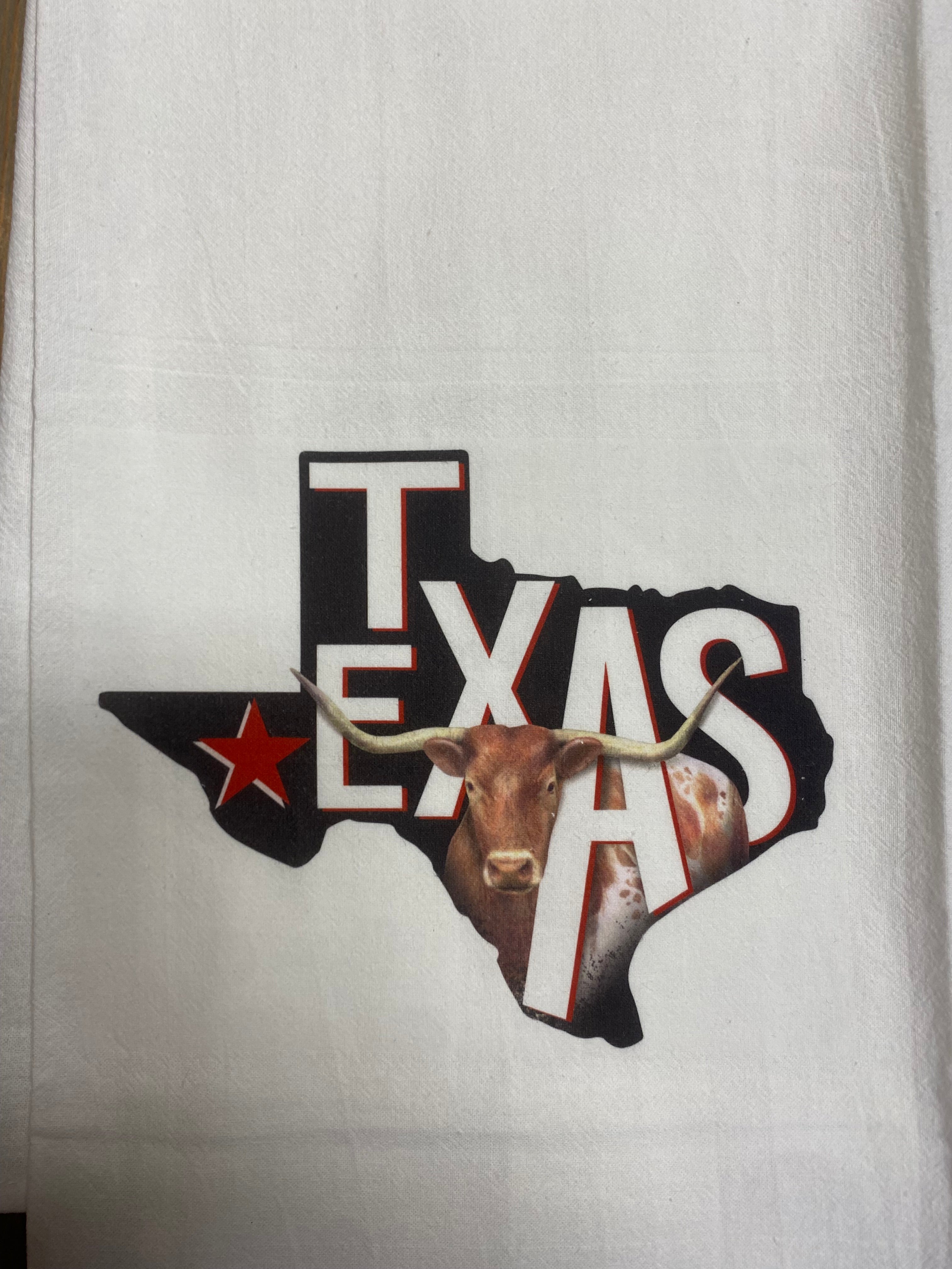 Texas Longhorn Tea Towel