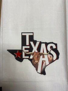 Texas Longhorn Tea Towel