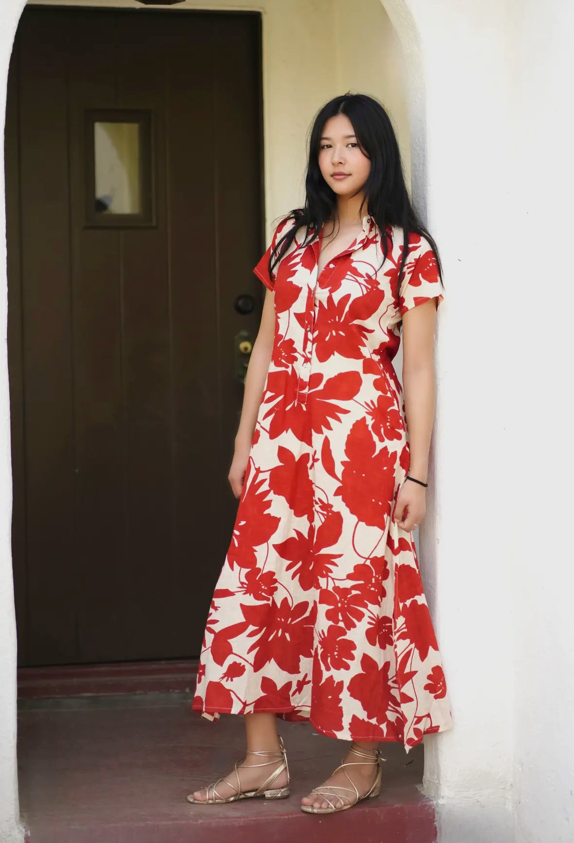 Floral Maxi Rust/Beige