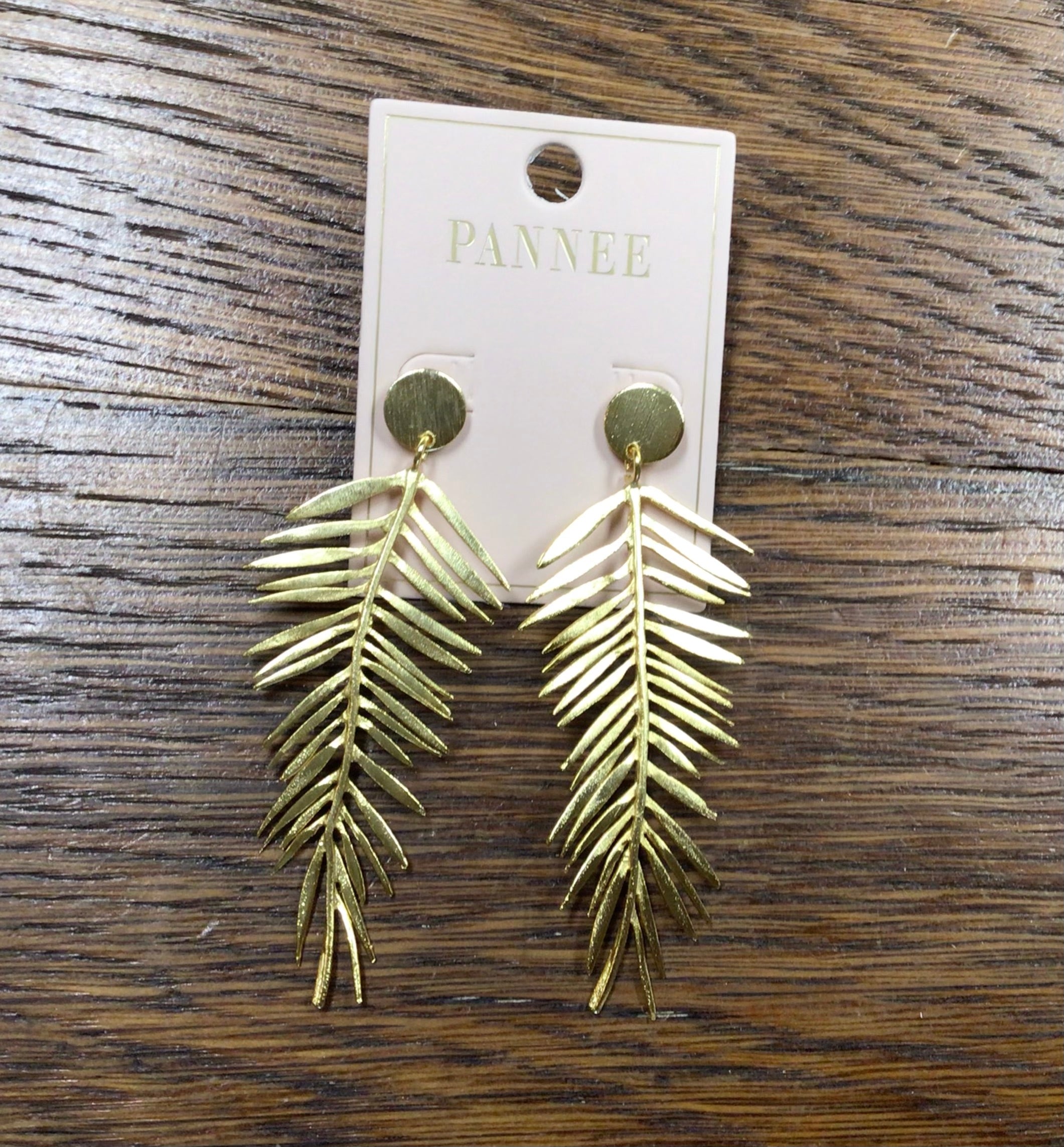 Gold Leaf Drop Earrings