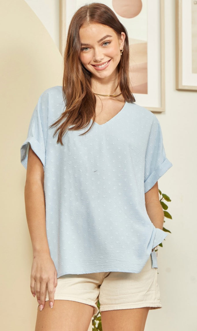 V-Neckline with Dolman Sleeves