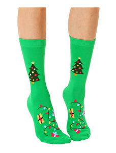 Holiday Tree 3D Crew Sock