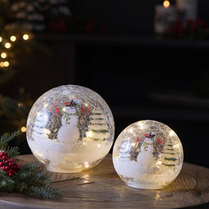 Globe w/Snowman (LED)