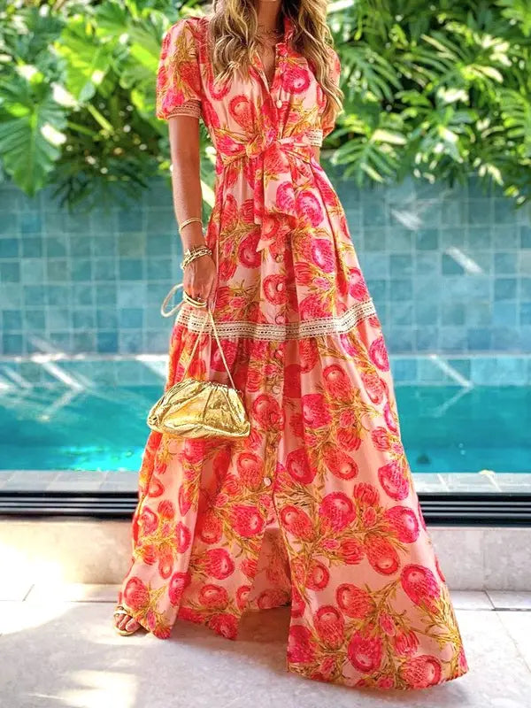 Fashionable Printed Bohemian Dress