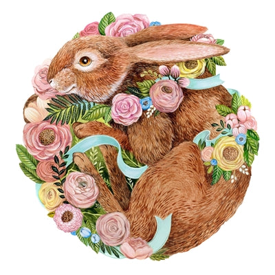 Die Cut Bunny Bouquet Placemat