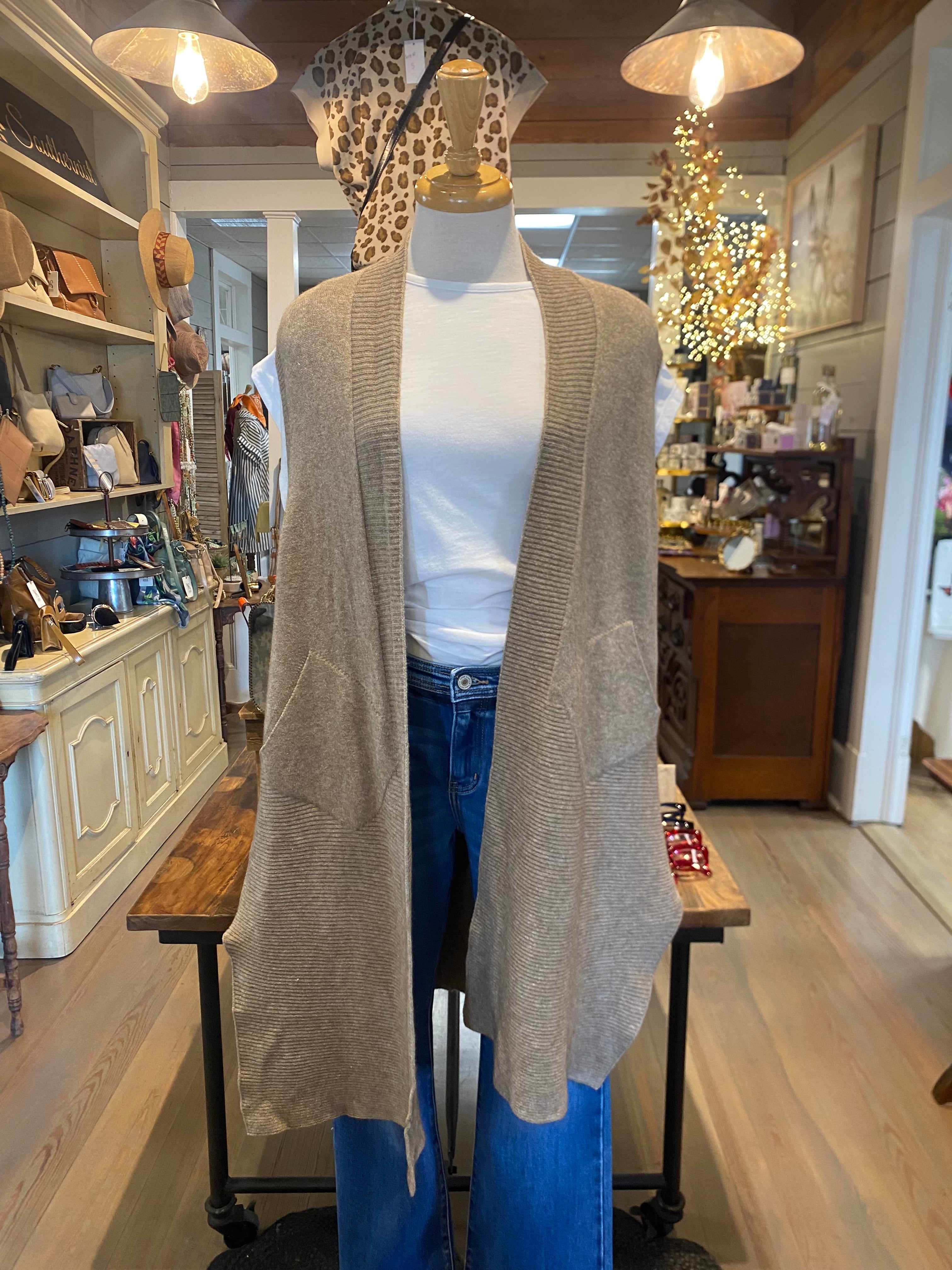Contrast Vest with Pockets