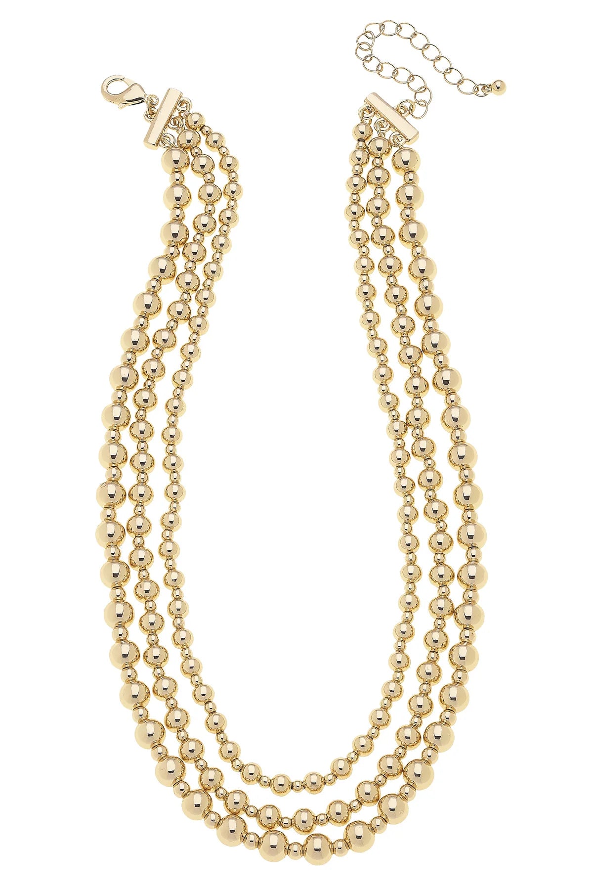 Emory 3-Row Layered Beaded Necklace