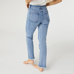 Everstretch Straight Jeans with Raw Bottom
