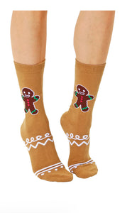 Gingerbread 3D Crew Sock