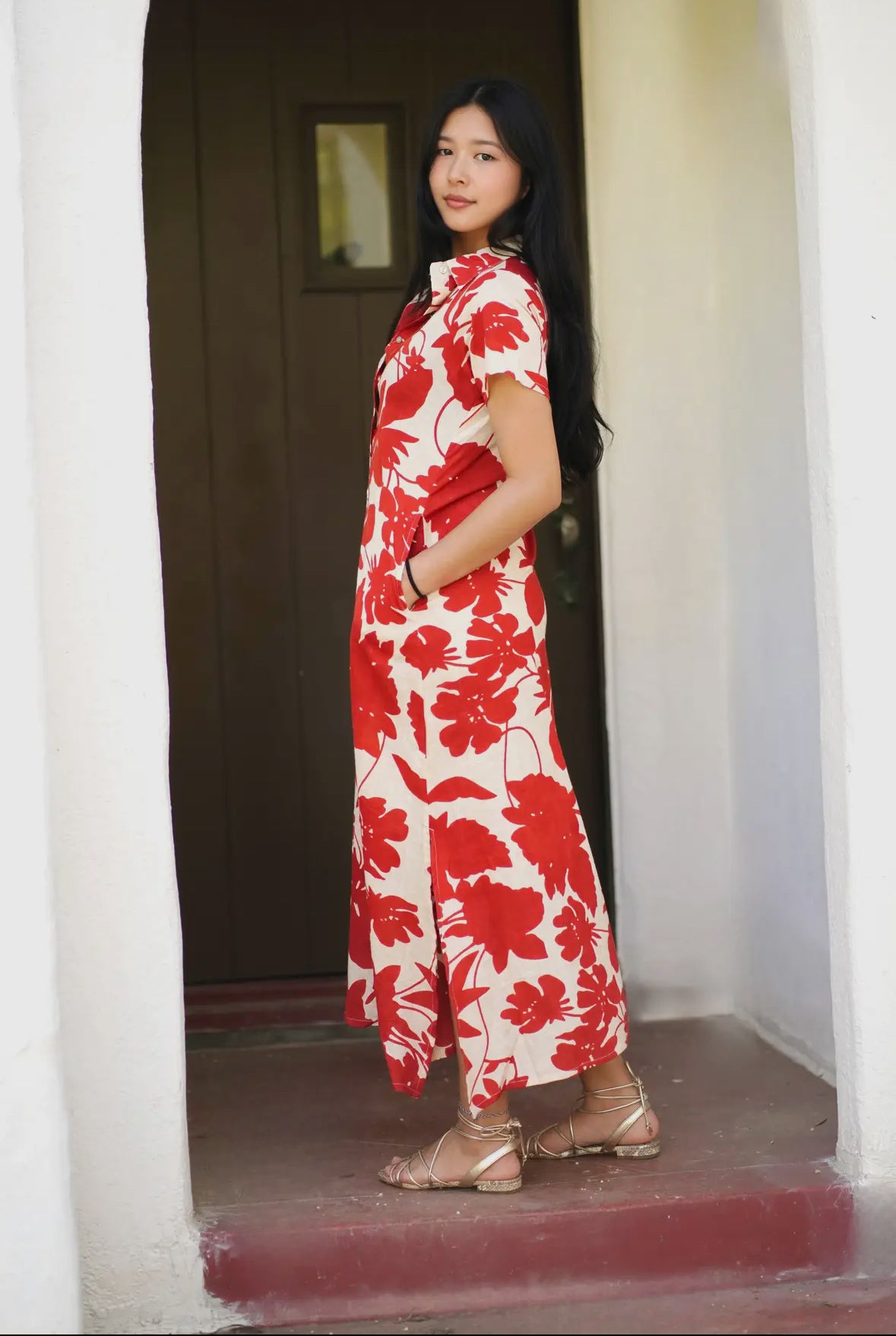 Floral Maxi Rust/Beige