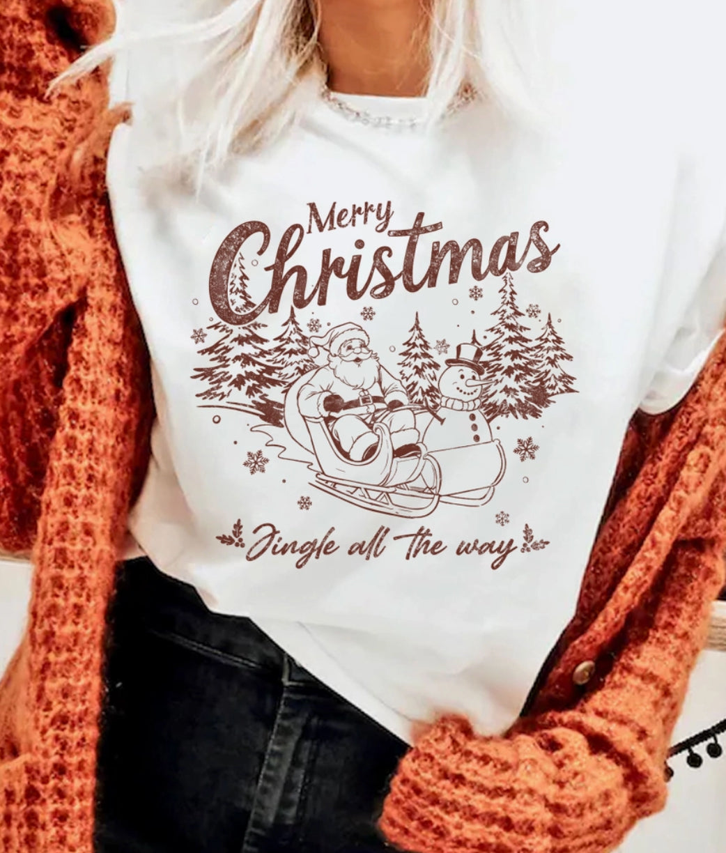 Merry Christmas Jingle Bell Graphic T Shirt