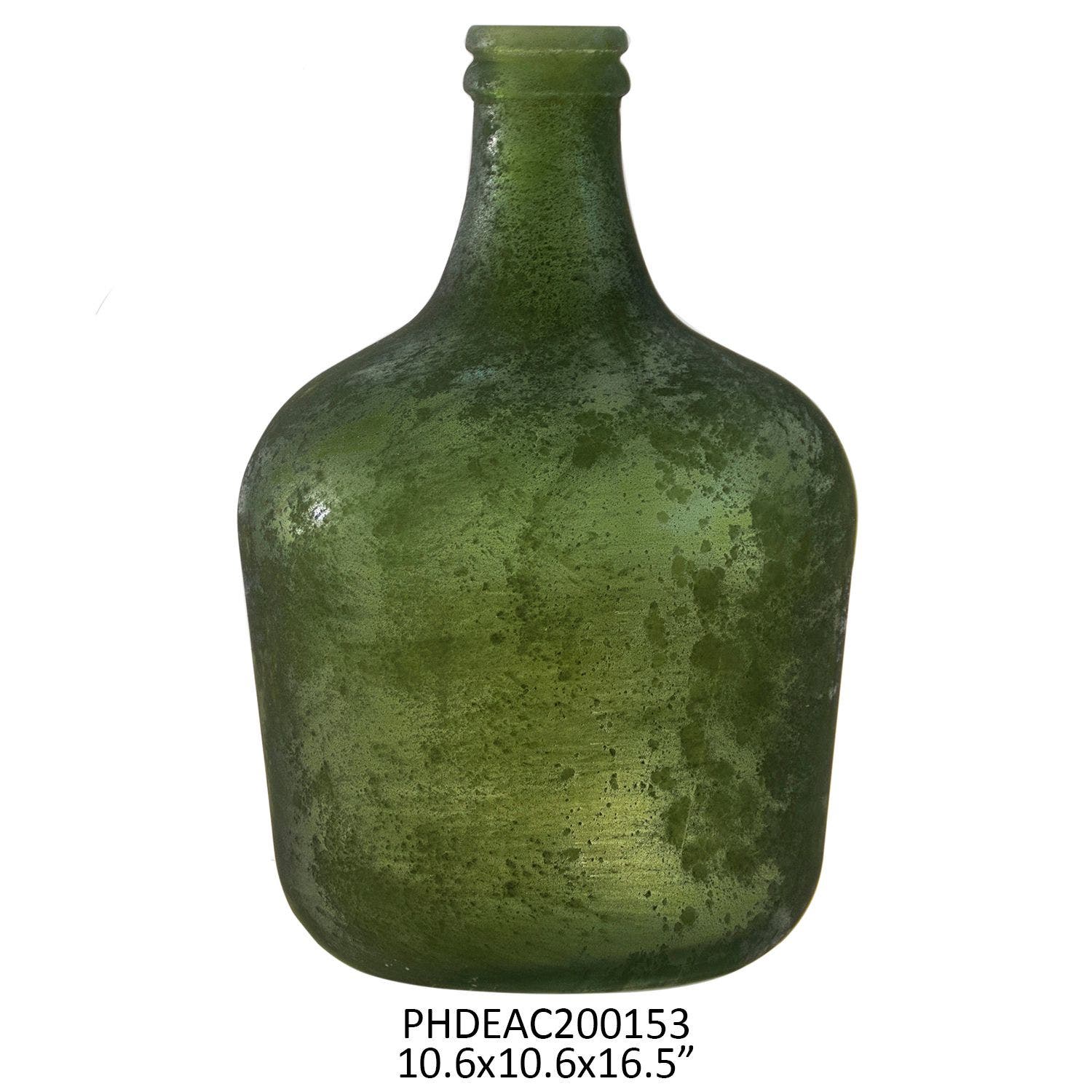 Decorative Aged Verde Bottle