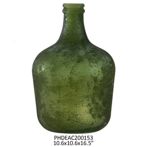 Decorative Aged Verde Bottle