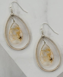 Oval Gemstone Earrings