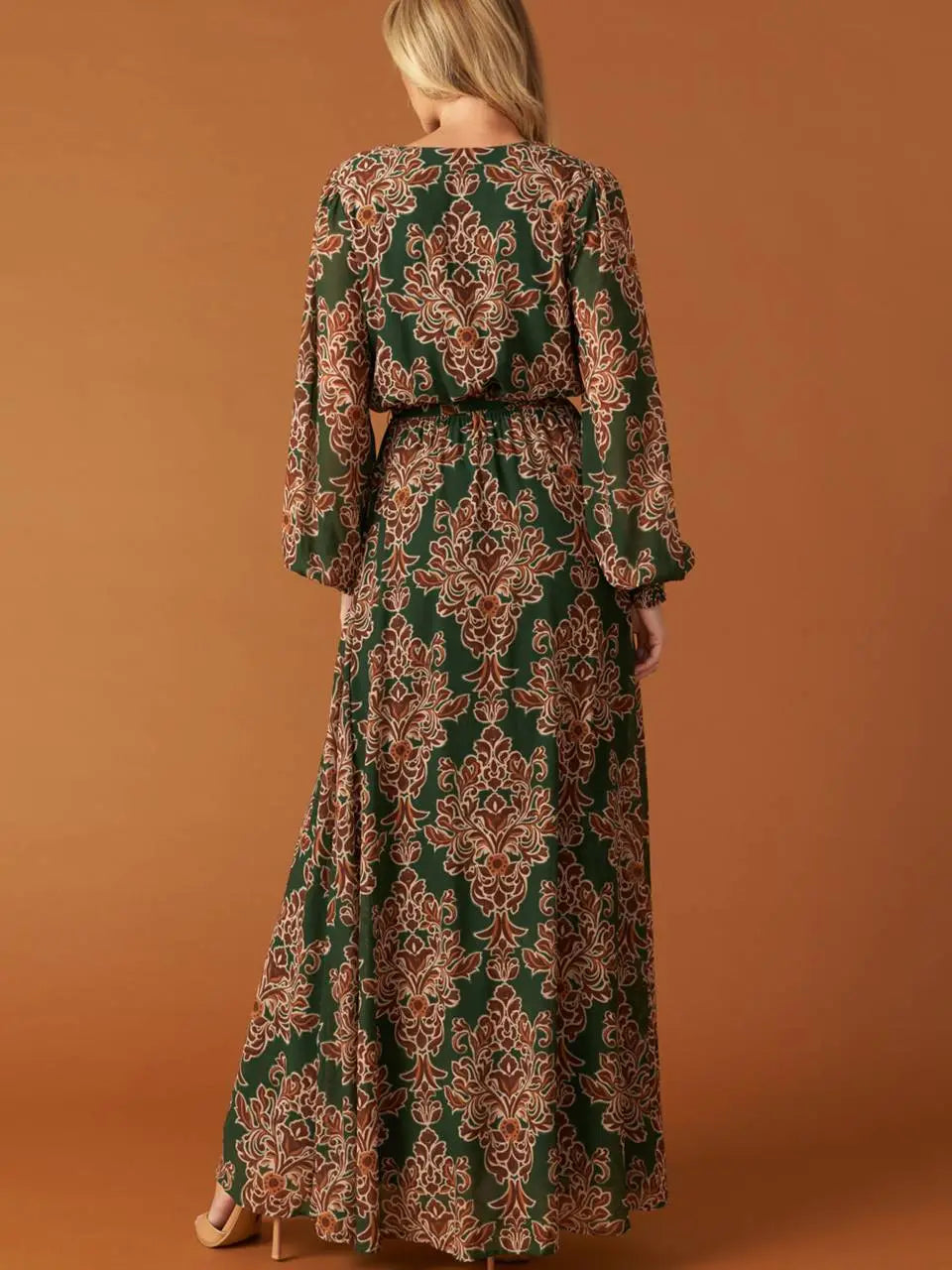 A Printed Woven Maxi Dress