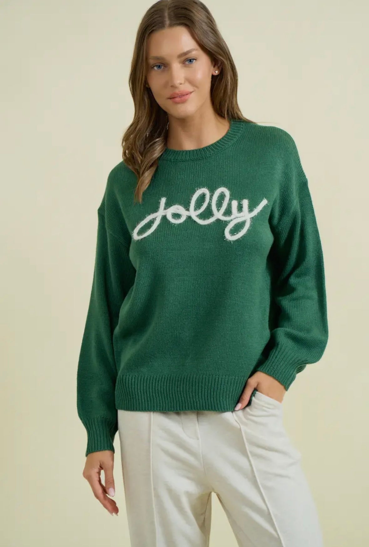 Jolly Metalic Embroidery Sweater