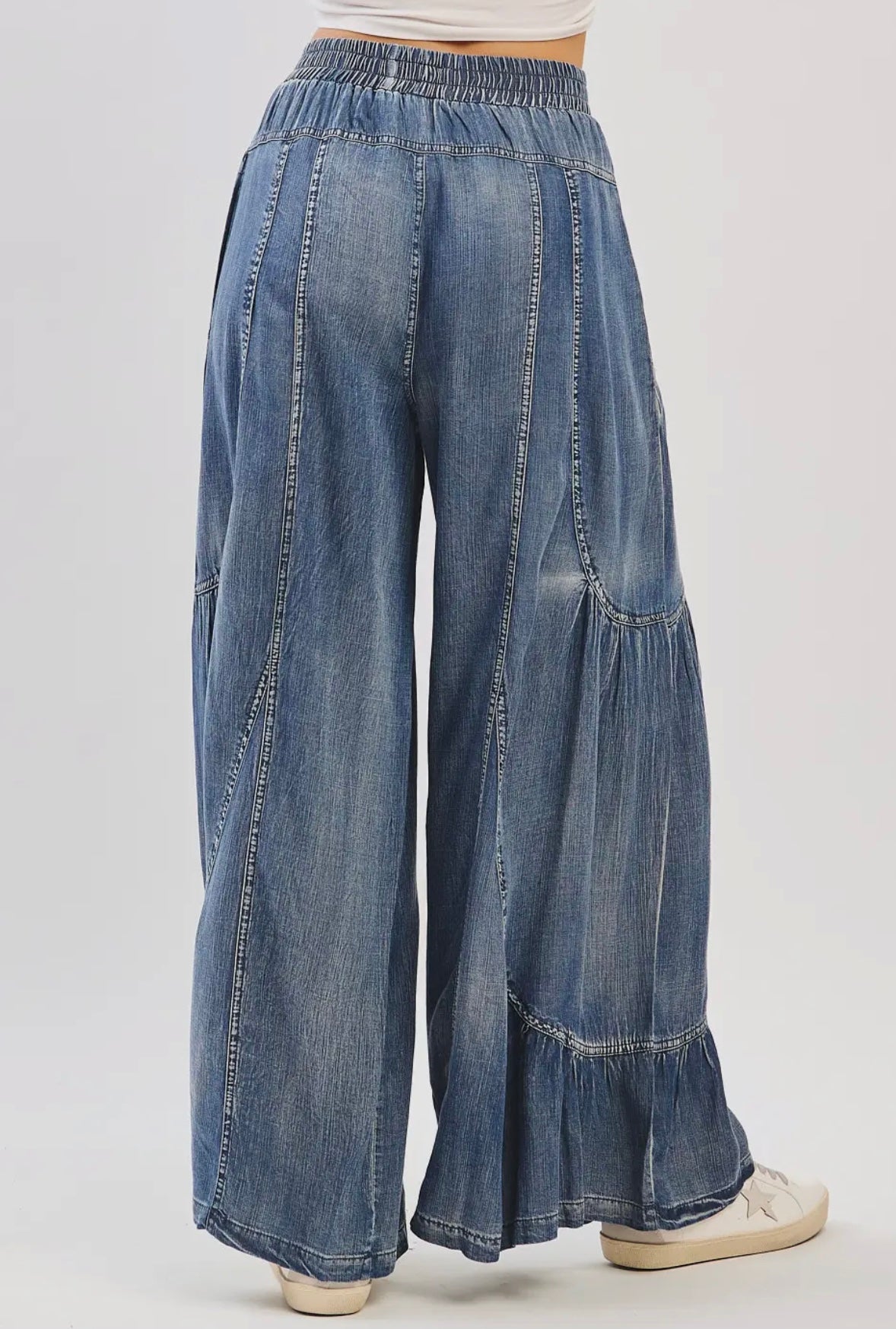 Washed Chambray Tier Detail