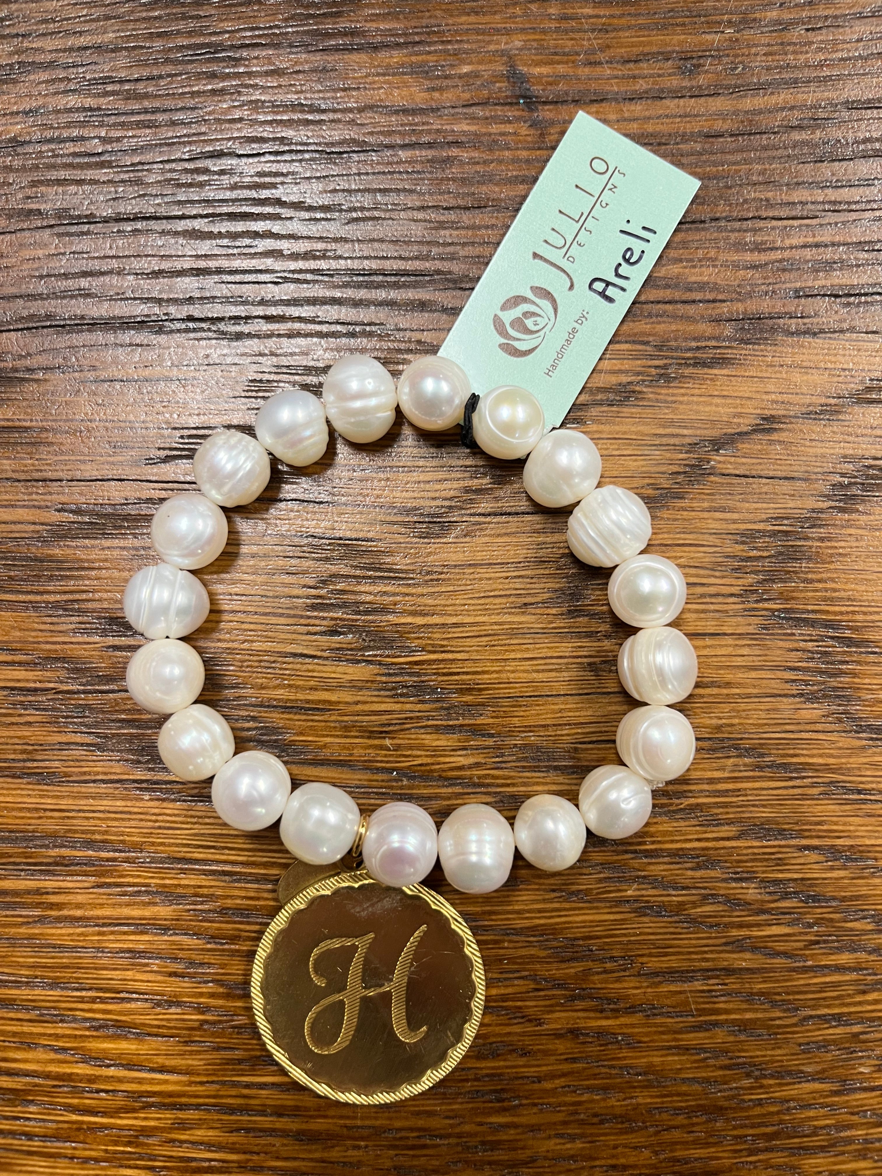 Juliodesigns Japan Initial Pearl Bracelets