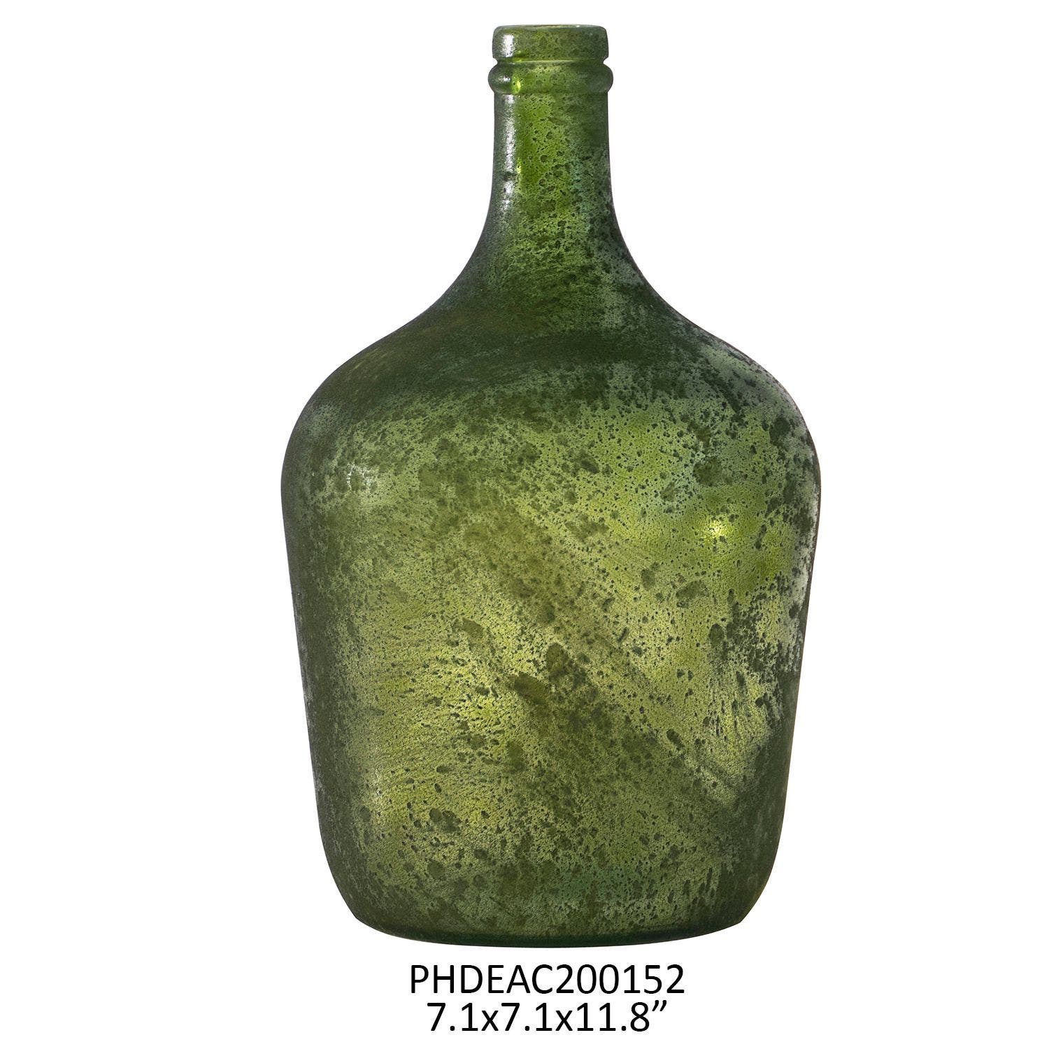 Decorative Aged Verde Bottle