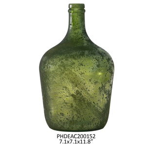 Decorative Aged Verde Bottle