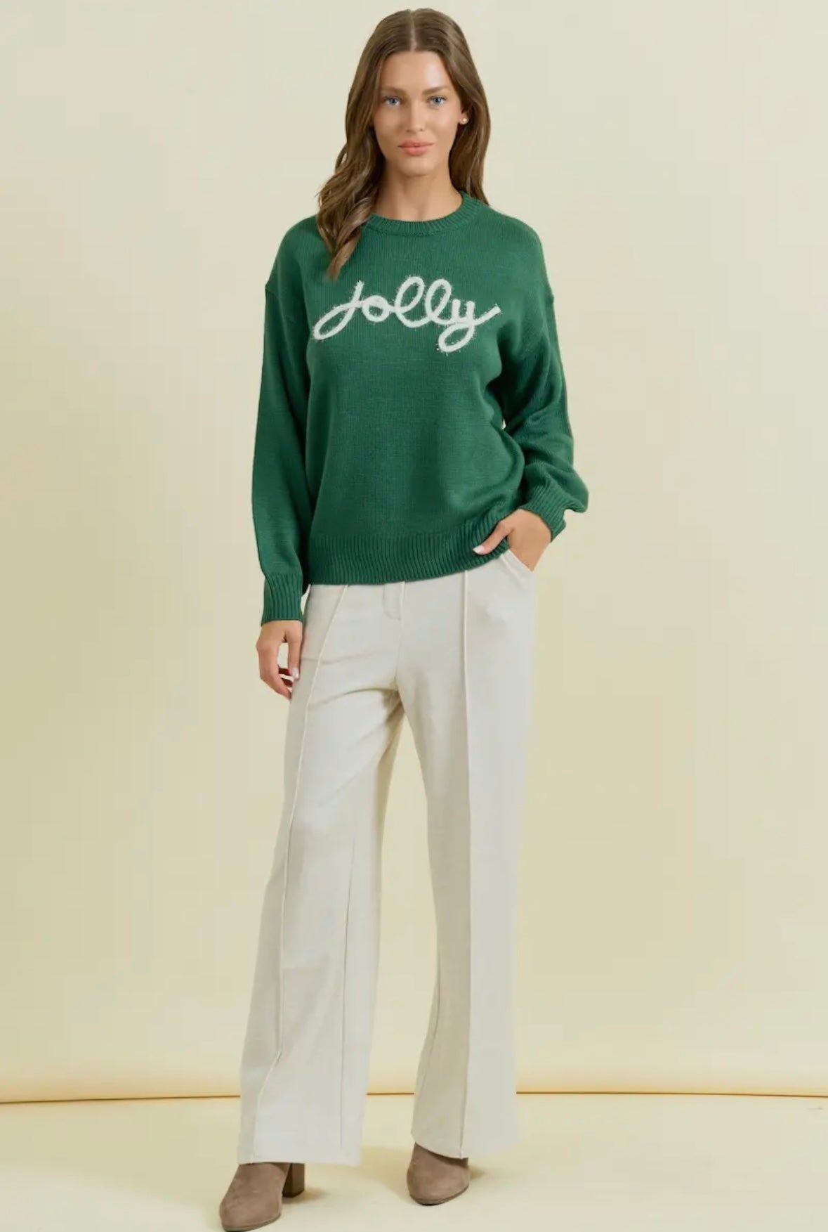 Jolly Metalic Embroidery Sweater