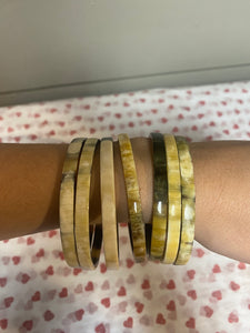 Light and Dark Horn Bangles (sold individually)