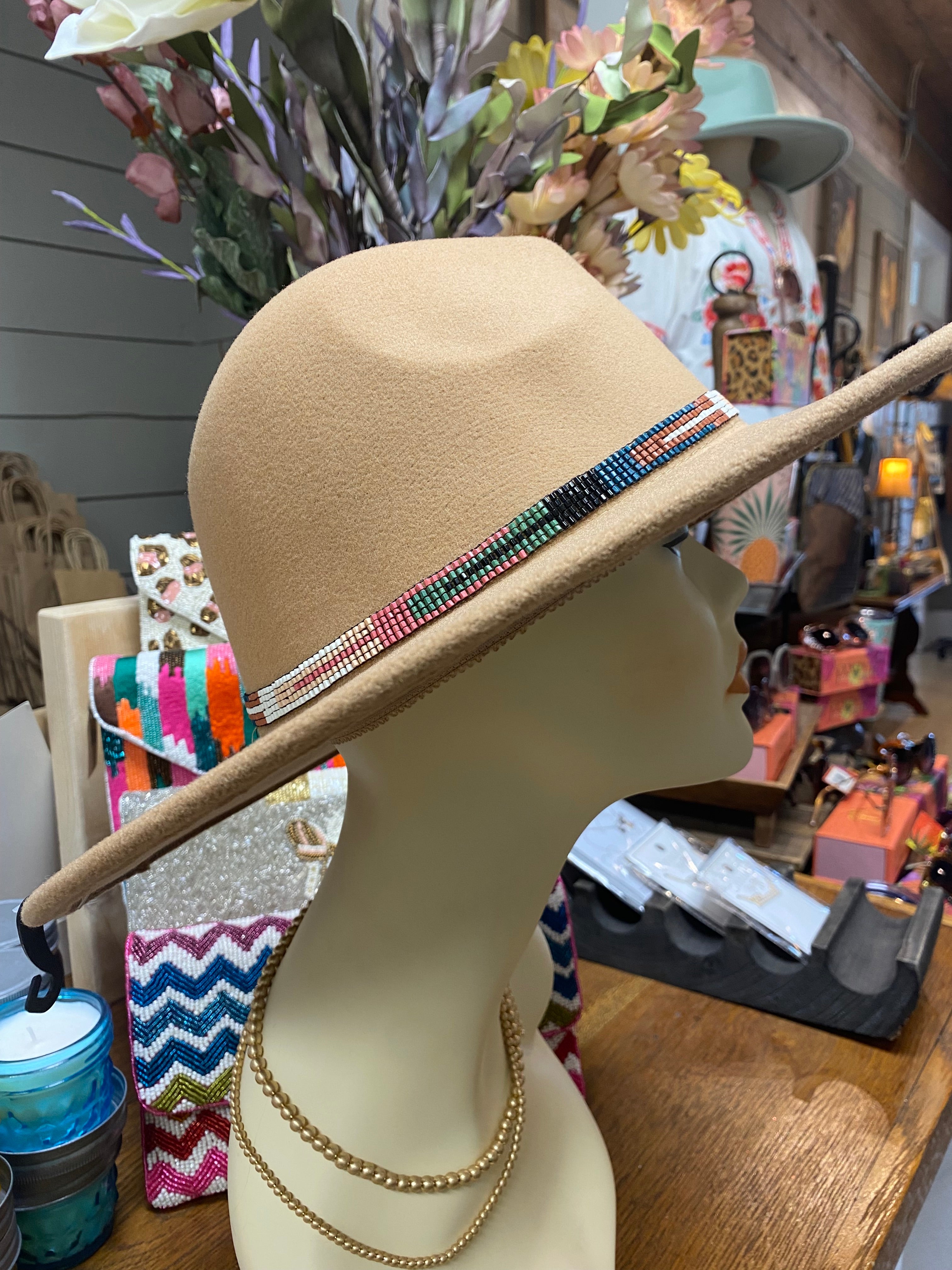 Small Beaded Stretch Hat Band