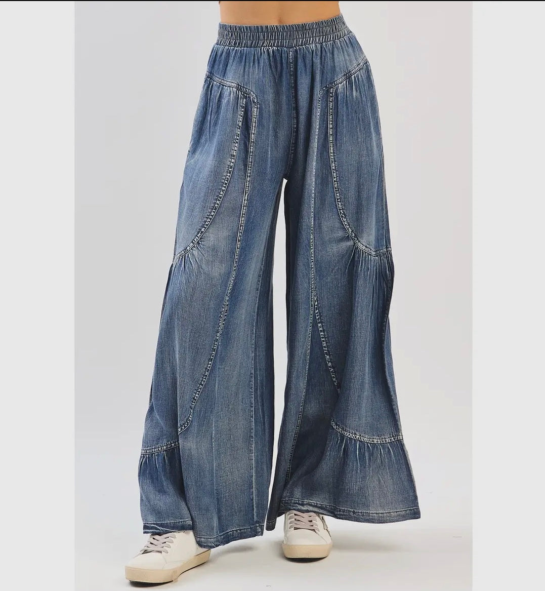 Washed Chambray Tier Detail