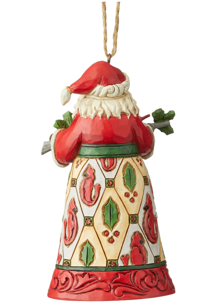 Santa with Cardinals Ornament