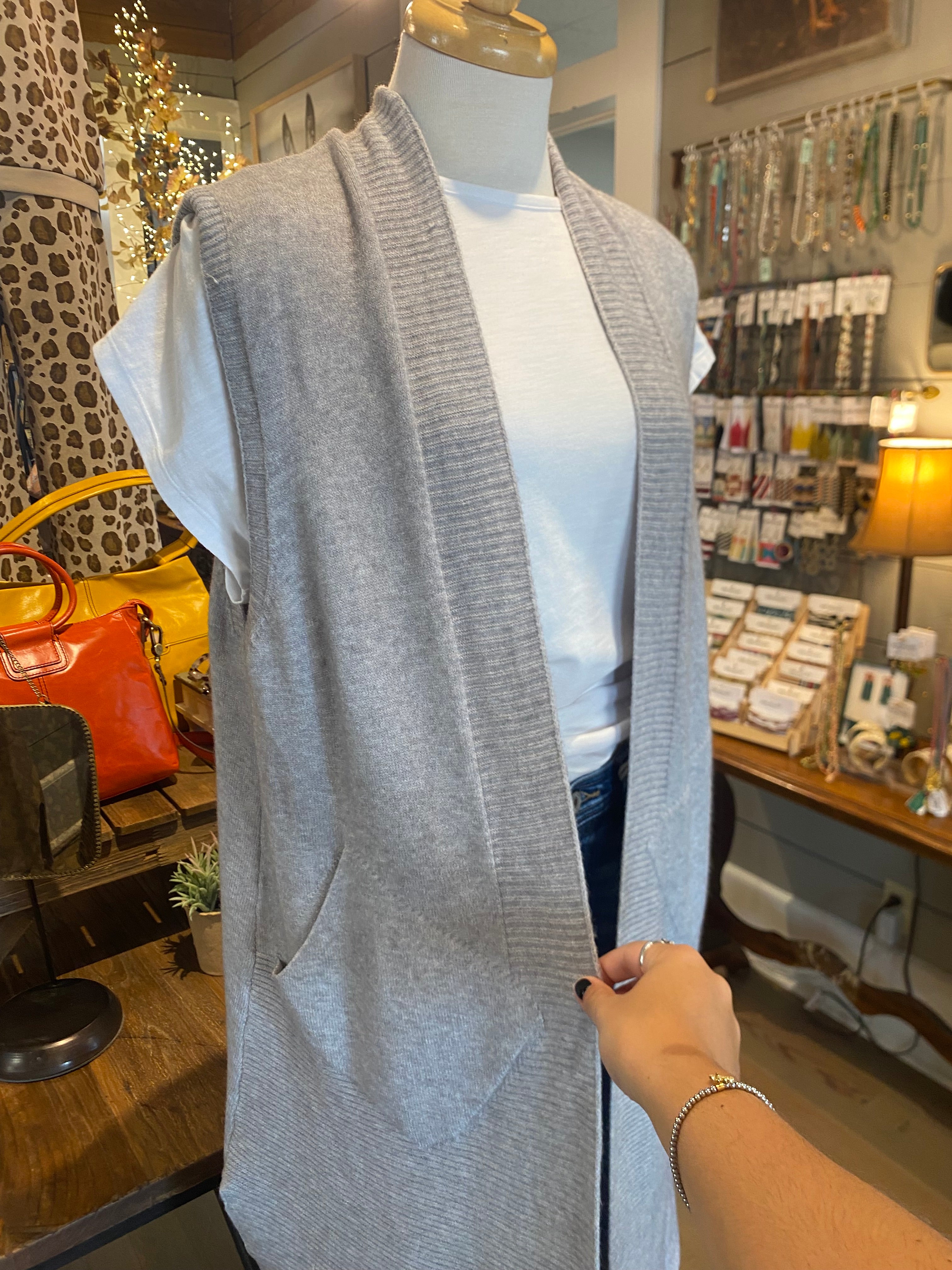 Contrast Vest with Pockets