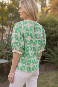 Embroidered Cotton Fringe Top