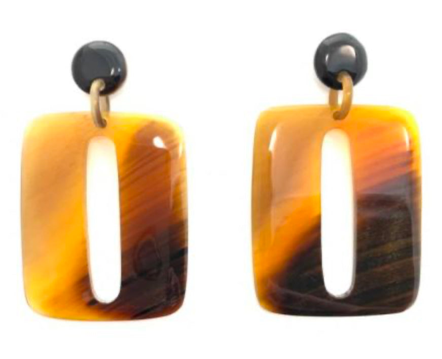 Overdrive Rectangle Horn Earrings