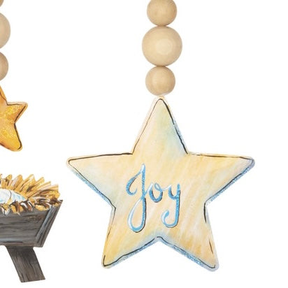 Wood Bead Joyful Jesus Ornaments