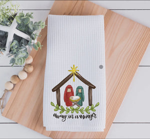 Away In a Manger Tea Towel