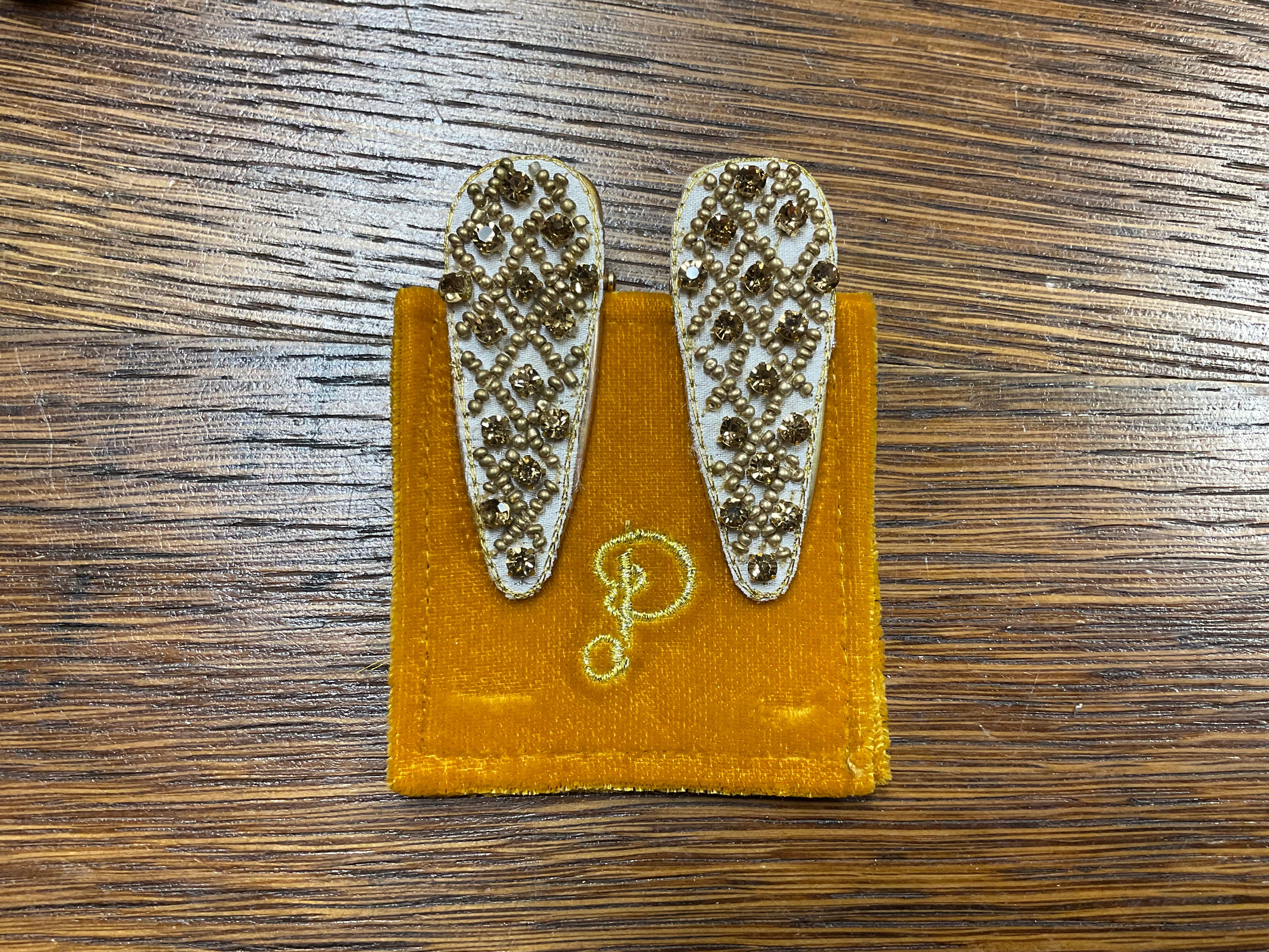 Embroidered Hair Clips