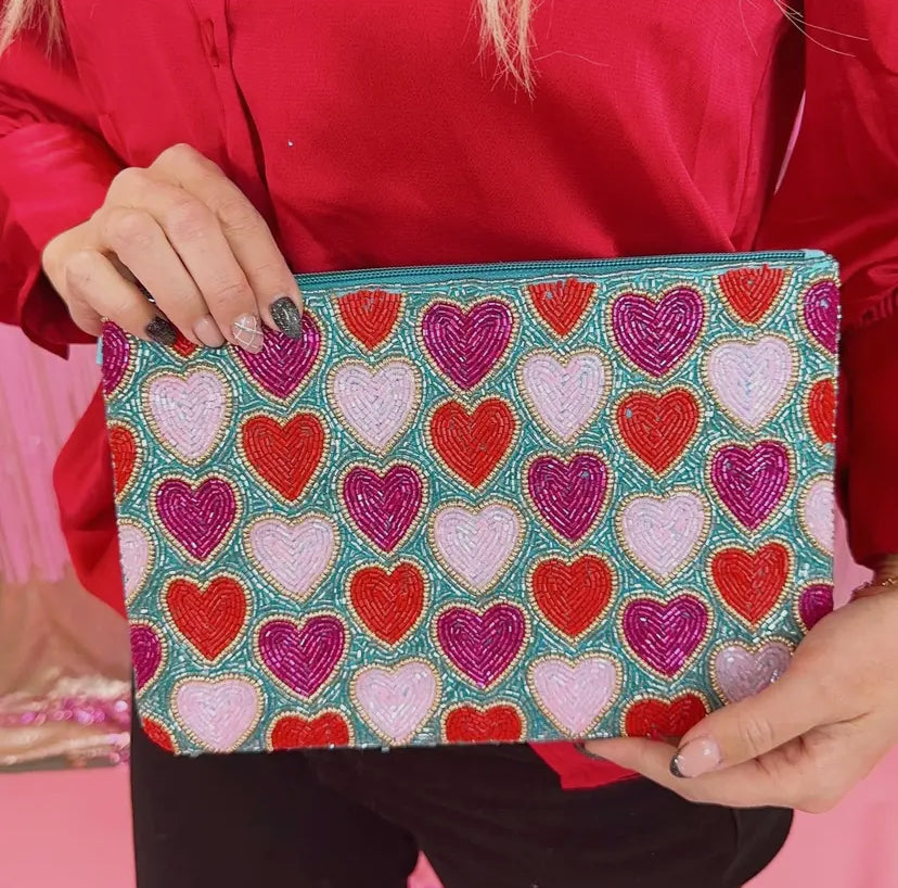 Teal My Heart Clutch