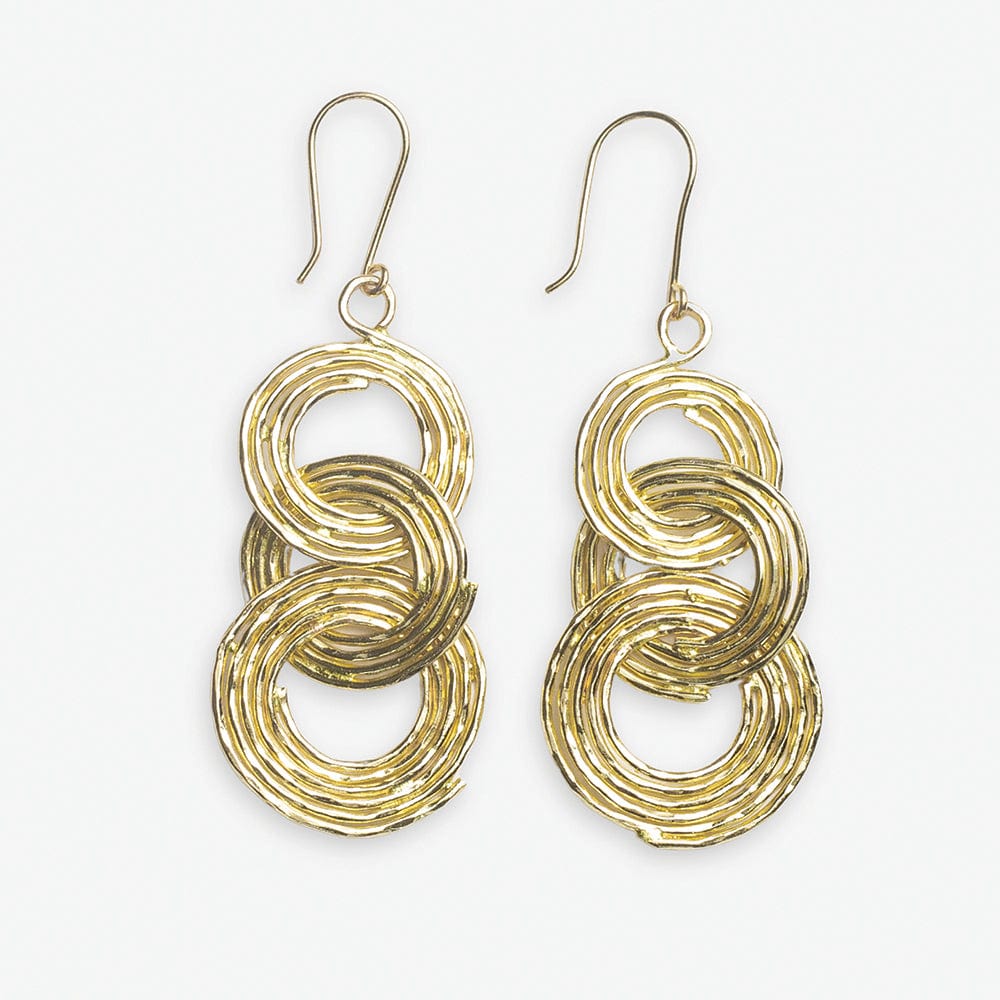 Sloane Spiral Interlinking Circle Earrings