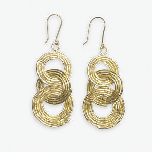 Sloane Spiral Interlinking Circle Earrings