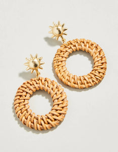 Sunshine Wicker Earrings Natural