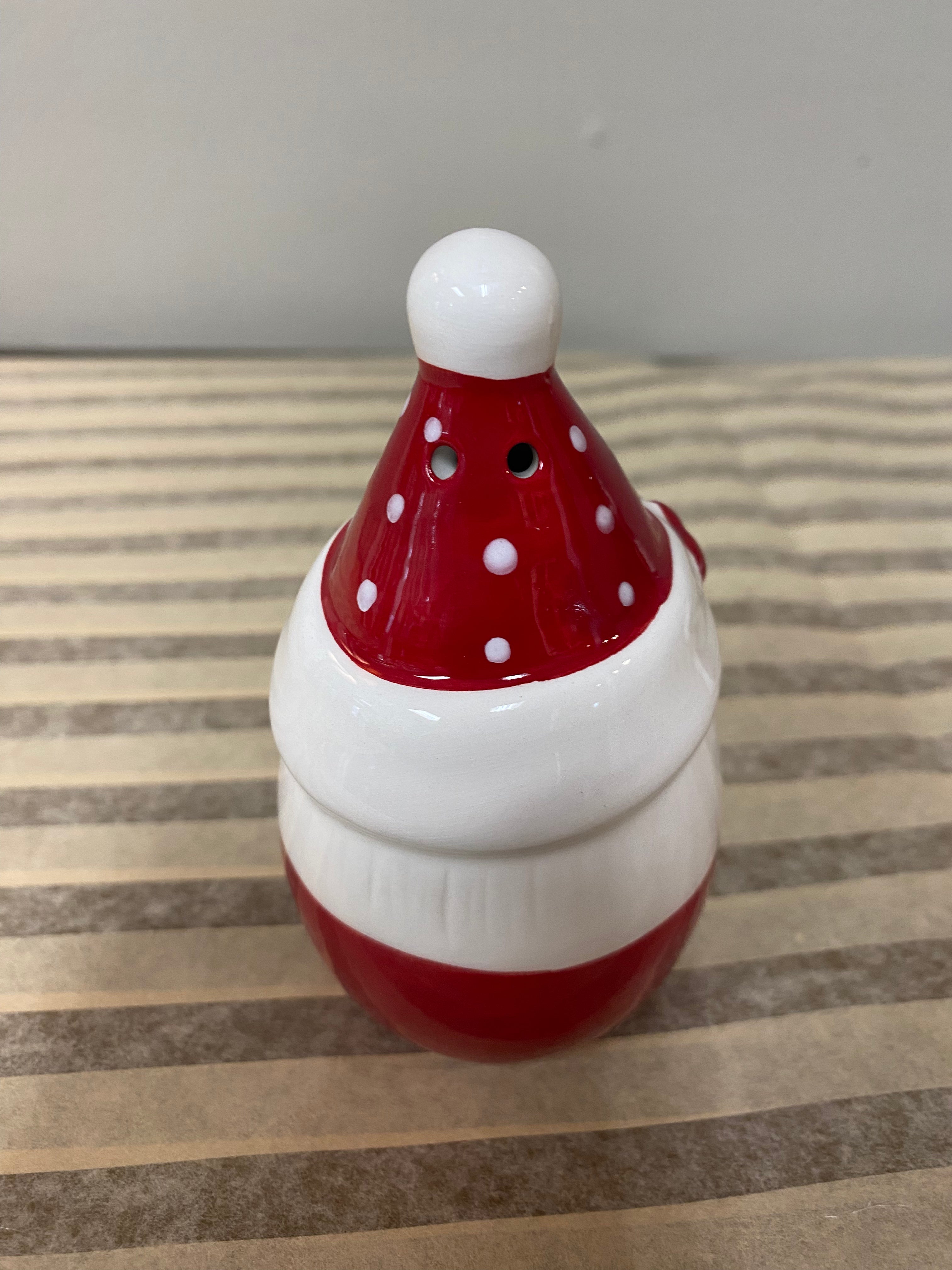 Ceramic Colorful Christmas Santa salt and pepper set of 2