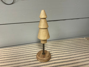 Wood country Christmas tree tabletop decor