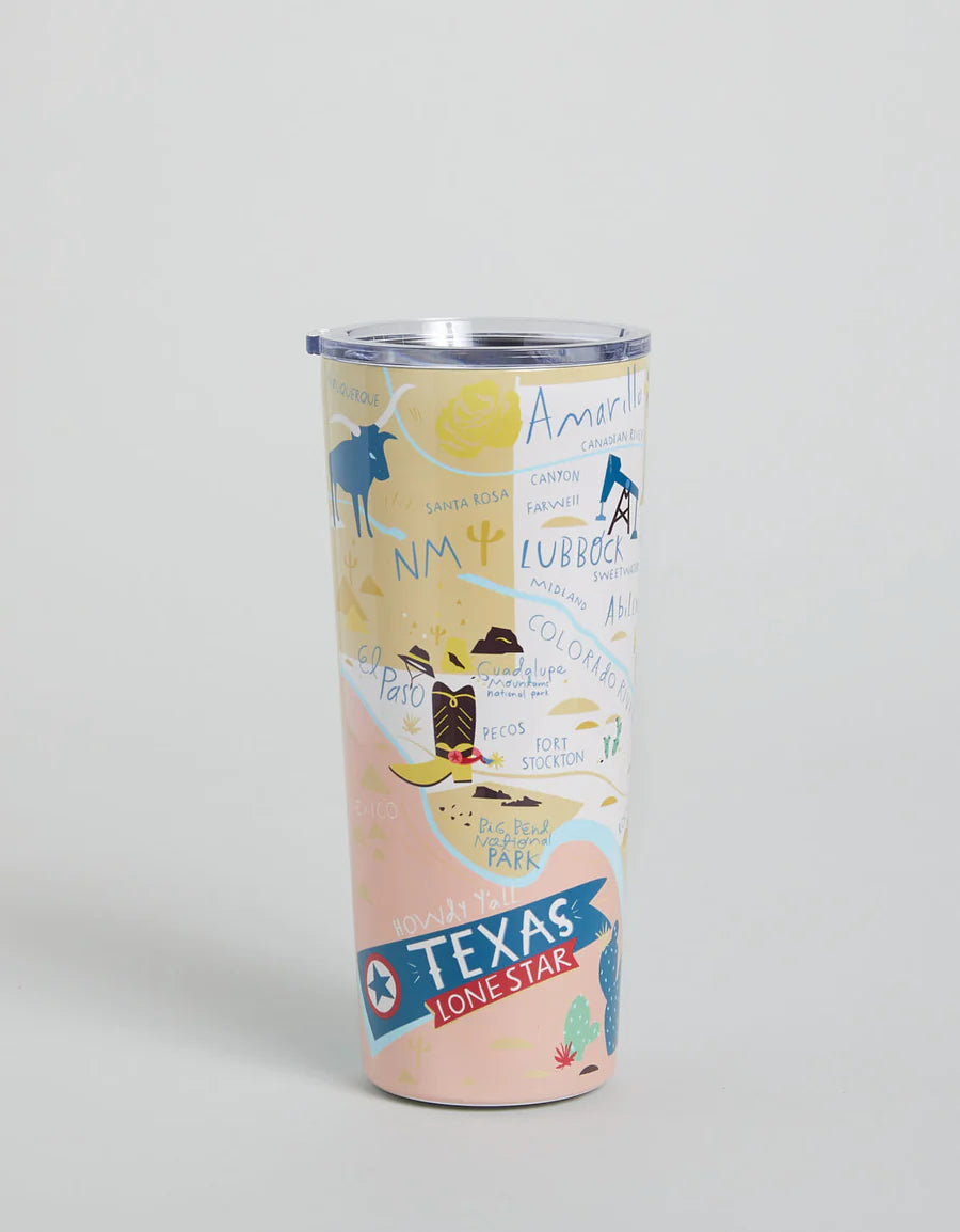 Stainless Steel Drink Tumbler 22 oz. Texas