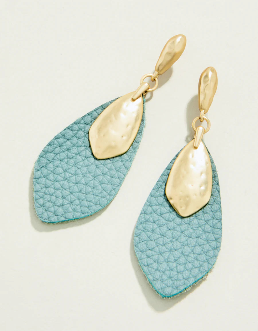 Leather Petal Earrings