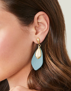 Leather Petal Earrings