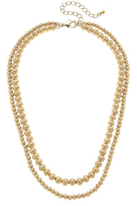 Ember 2 Row Ball Beaded Necklace