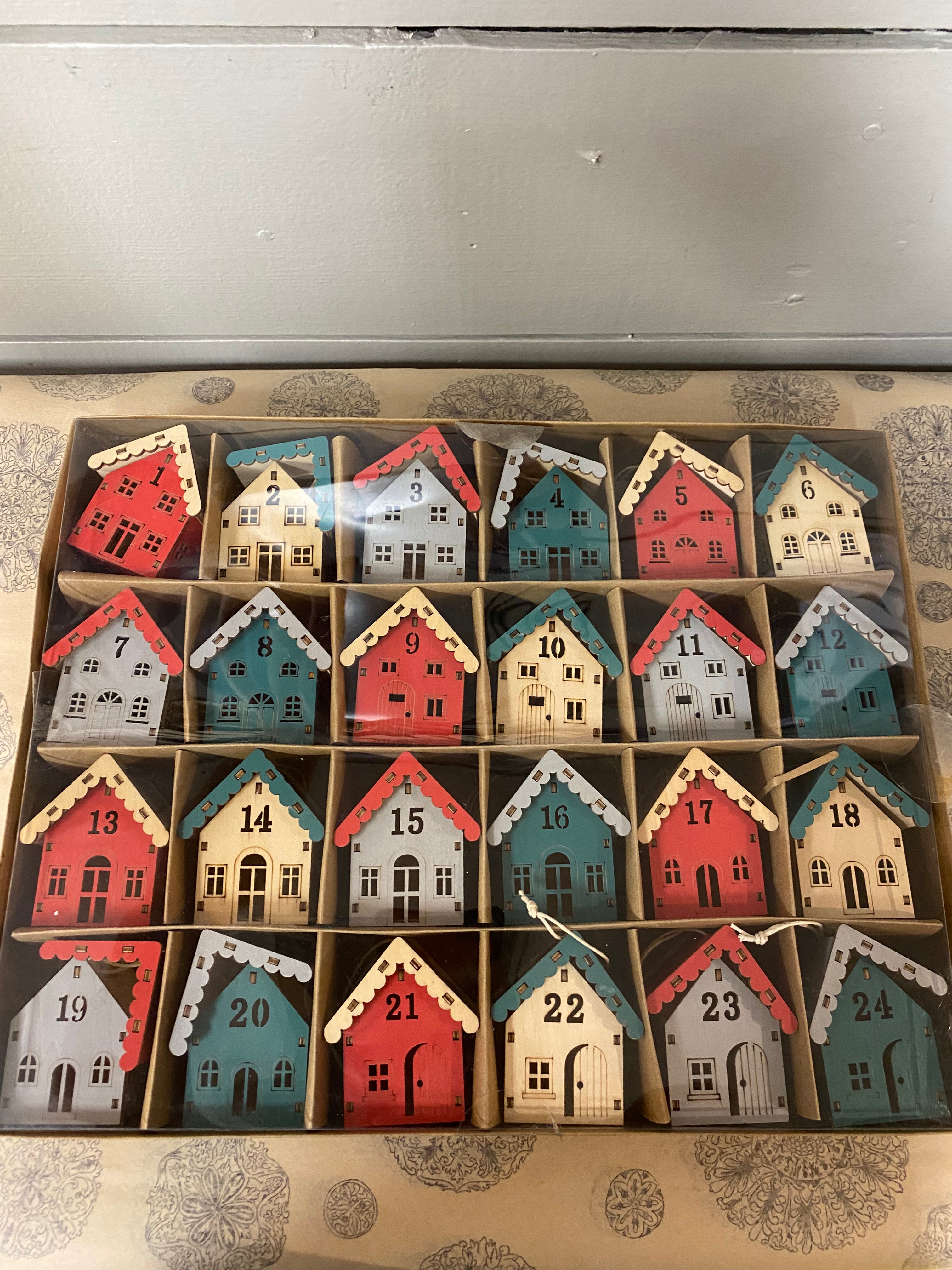 Mini house advent calendar