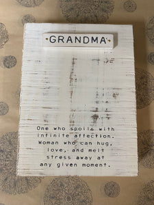 Grandma,Grandpa and Dad magnet frame