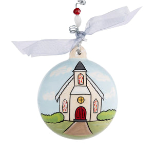 Just Married Church Ornament